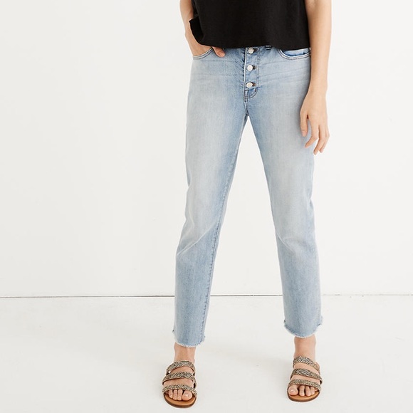 Madewell Denim - Madewell The High Rise Slim Boy Jean w/ Raw Hem